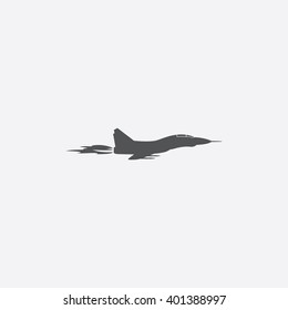 Jet fighter icon of vector illustration for web and mobile design