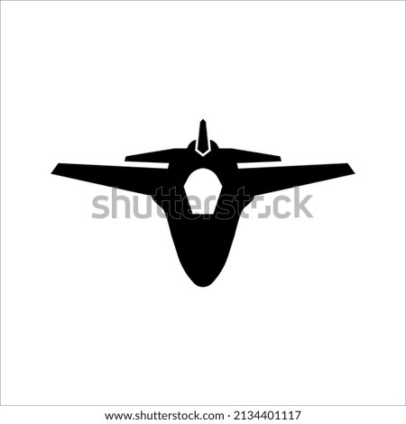 Jet fighter icon. Vector illustration airplane isolated on white background. eps 10