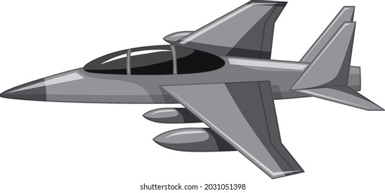 A jet fighter military aircraft isolated white background illustration