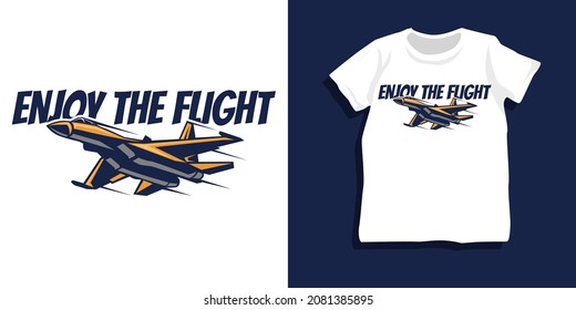 Jet fighter plane flying tshirt design