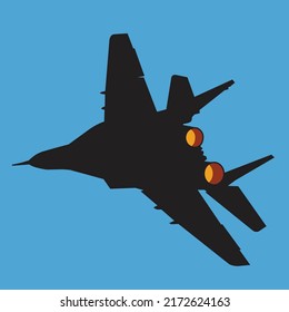 jet fighter silhouette vector design