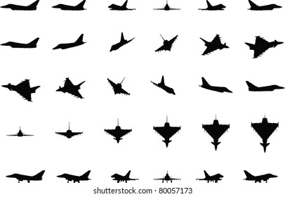 Jet Fighter silhouettes