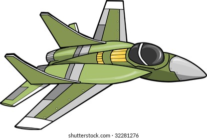 Jet Fighter Vector Illustration