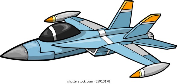 Jet Fighter Vector Illustration