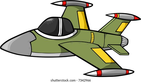 Jet Fighter Vector Illustration