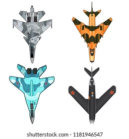jet fighter vector illustrations