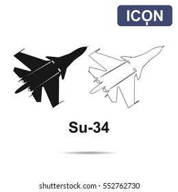 Jet fighter vector silhouette