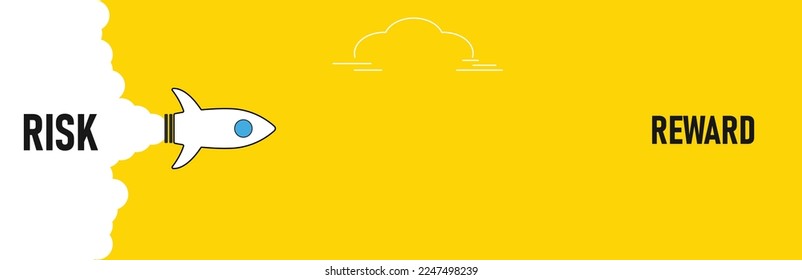 Jet flies from risk to reward.
risk and reward, risk management concept, a risk reward ratio idea concept for investors to compare the expected return on an investment.