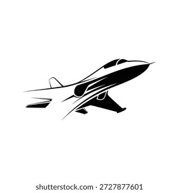 Jet Flying logo Vector transparente. silueta logo de Jet.
