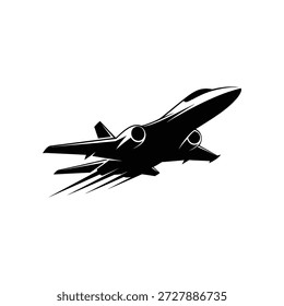 Jet Fliegen Logo Vektor transparent. silhouette logo von jet.