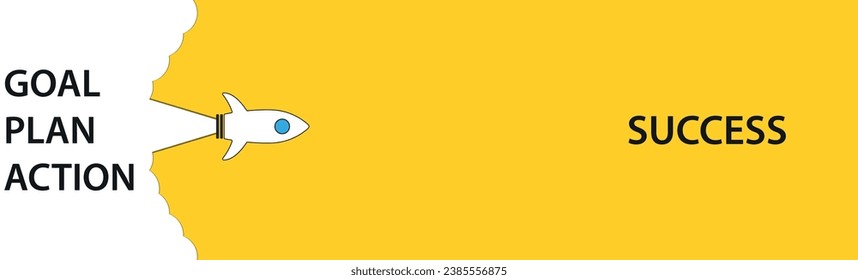 Jet is heading towards the goal, plan, action, success. 2024 annual plan idea concept. business creativity new idea discovery innovation technology