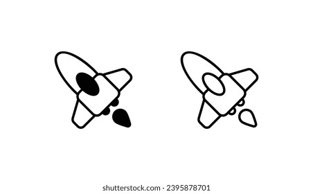 Jet icon design with white background stock illustration