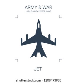 jet icon. high quality filled jet icon on white background. from war collection flat trendy vector jet symbol. use for web and mobile