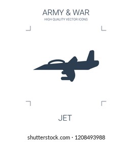 jet icon. high quality filled jet icon on white background. from war collection flat trendy vector jet symbol. use for web and mobile