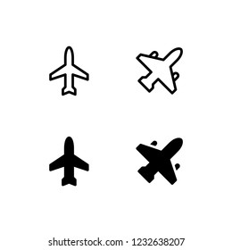 Jet Icon Logo Vector Symbol. Airplane Icon