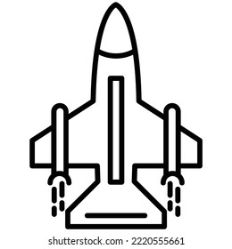 Imagen vectorial de icono Jet. También se puede usar para aplicaciones web, aplicaciones móviles y medios impresos.