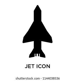 Jet icon vector isolated on white background for your web and mobile app design, Jet logo concept