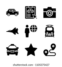 jet, isolated, internet and location icons in Technology vector set. Graphics for web and design