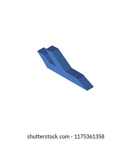 Jet isometric left top view 3D icon