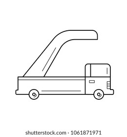Icono de línea vectorial de la escalera de chorro aislado en fondo blanco. Icono de línea de la escalera de chorro para infografía, sitio web o aplicación. Icono diseñado en un sistema de cuadrícula.