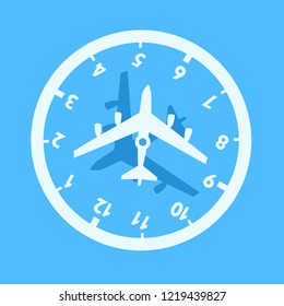 Jet lag - confusion adn time desorientation during travelling by plane and airplane. Traveler's Biorhythm disorder and problem in plane. Vector illustration