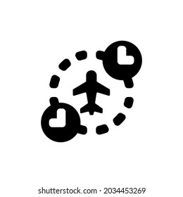 Diseño de ilustración de vectores de iconos de chorro. logotipo de jetlag.