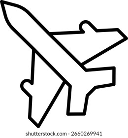 Design de vetor de ícone de linha de jato