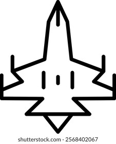 Jet Line Vector Icon Design