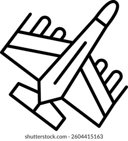 Jet Line Vector Icon Design