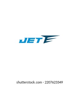 Jet Logo Design With Fast Vector Icon