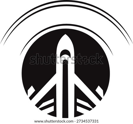 jet logo design supersonic airplane silhouette vector