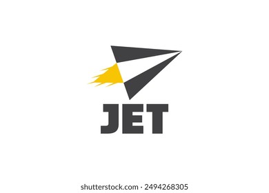 
Ilustración aislada de Vector de Plantilla de diseño de logotipo Jet