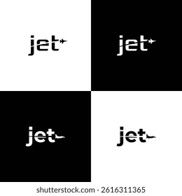 jet logo design, jet text logo design