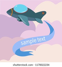 jet on sky vector