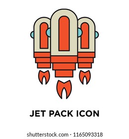 Jet Pack Icon Vector Isolated On White Background, Jet Pack Transparent Sign , Technology Symbols