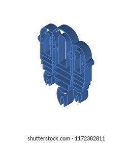 Jet pack isometric left top view 3D icon