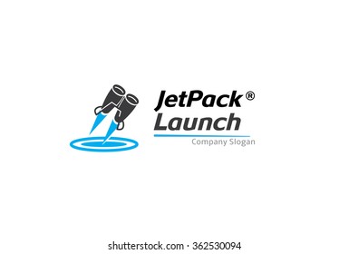 Jet Pack Launch Design Illustration