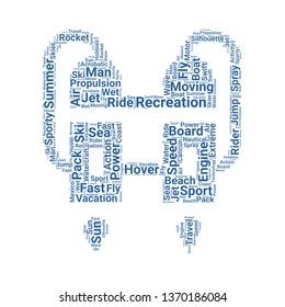 Jet Pack Word Cloud Tag Cloud: vector de stock (libre de regalías ...