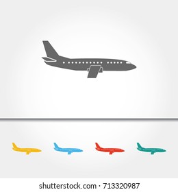 Jet Plane Aircraft Single Icon Vector Illustration