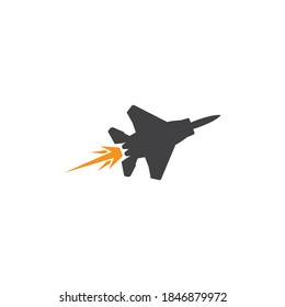 Plantilla de diseño de icono de avión vector ilustración aislada