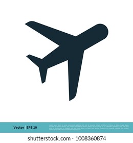 Jet Plane Icon Vector Logo Template Illustration Design. Vector EPS 10.