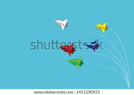 Jet Plane - Illustration of jets of different colors in the background plane.