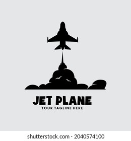 Jet plane logo design template