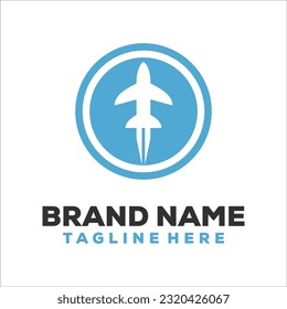 jet plane logo design template tour