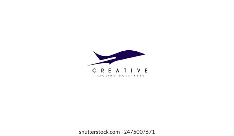 Jet Plane Logo design vector illustration.