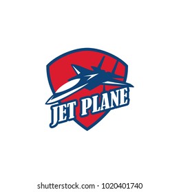 Jet plane logo vector
