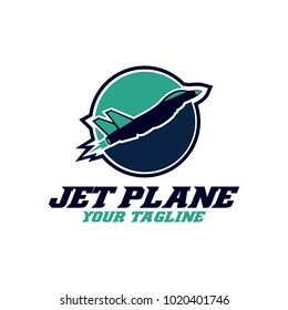 Jet plane logo vector