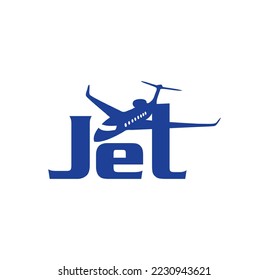 Inicio de sesión en fondo blanco aislado con el logotipo del avión Jet