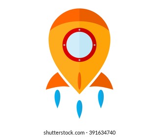 jet plane rocket marker
