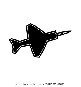 Jet plane silhouette design vector